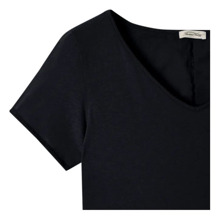 American Vintage T-shirt Col V Aksun | Noir