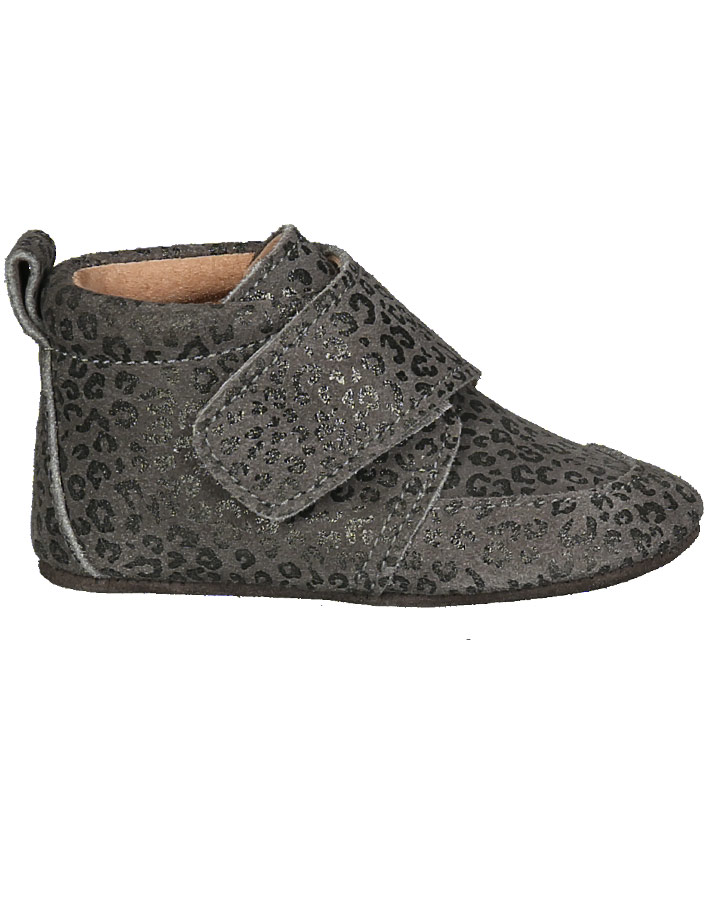 Klett-Hausschuhe GREY LEOPARD in dunkelgrau