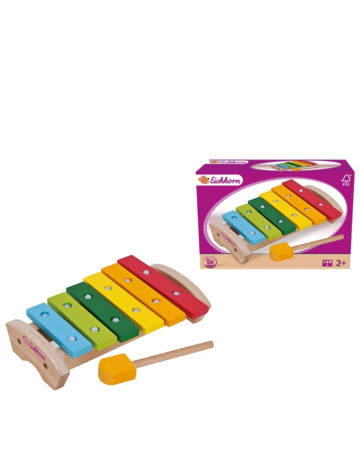 Xylophon aus Holz in bunt