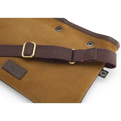 Schultertasche Veloursleder, Braun