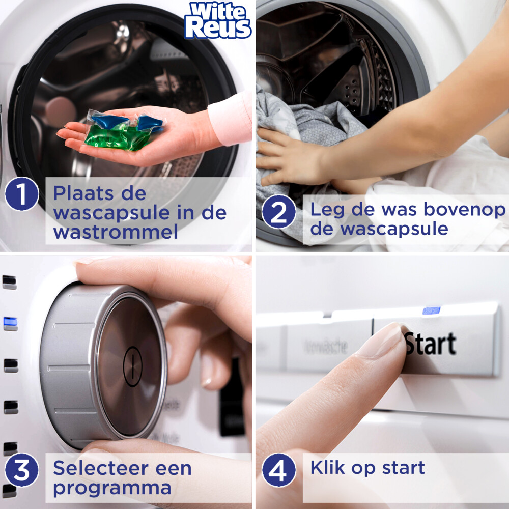 Witte Reus Power Caps Wasmiddelcapsules52 stuks