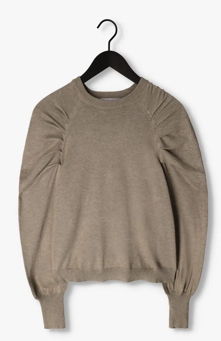 MINUS taupe minus trui scarlet knit pullover