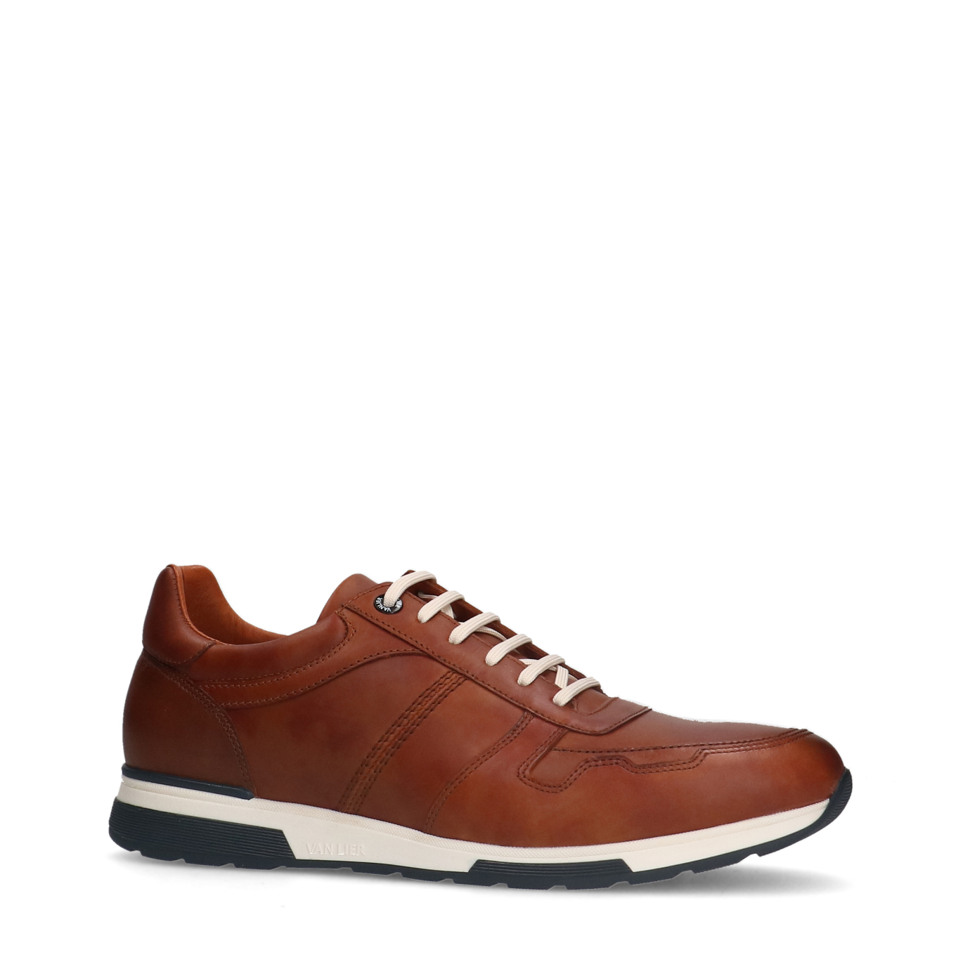 Cognac leren sneakers