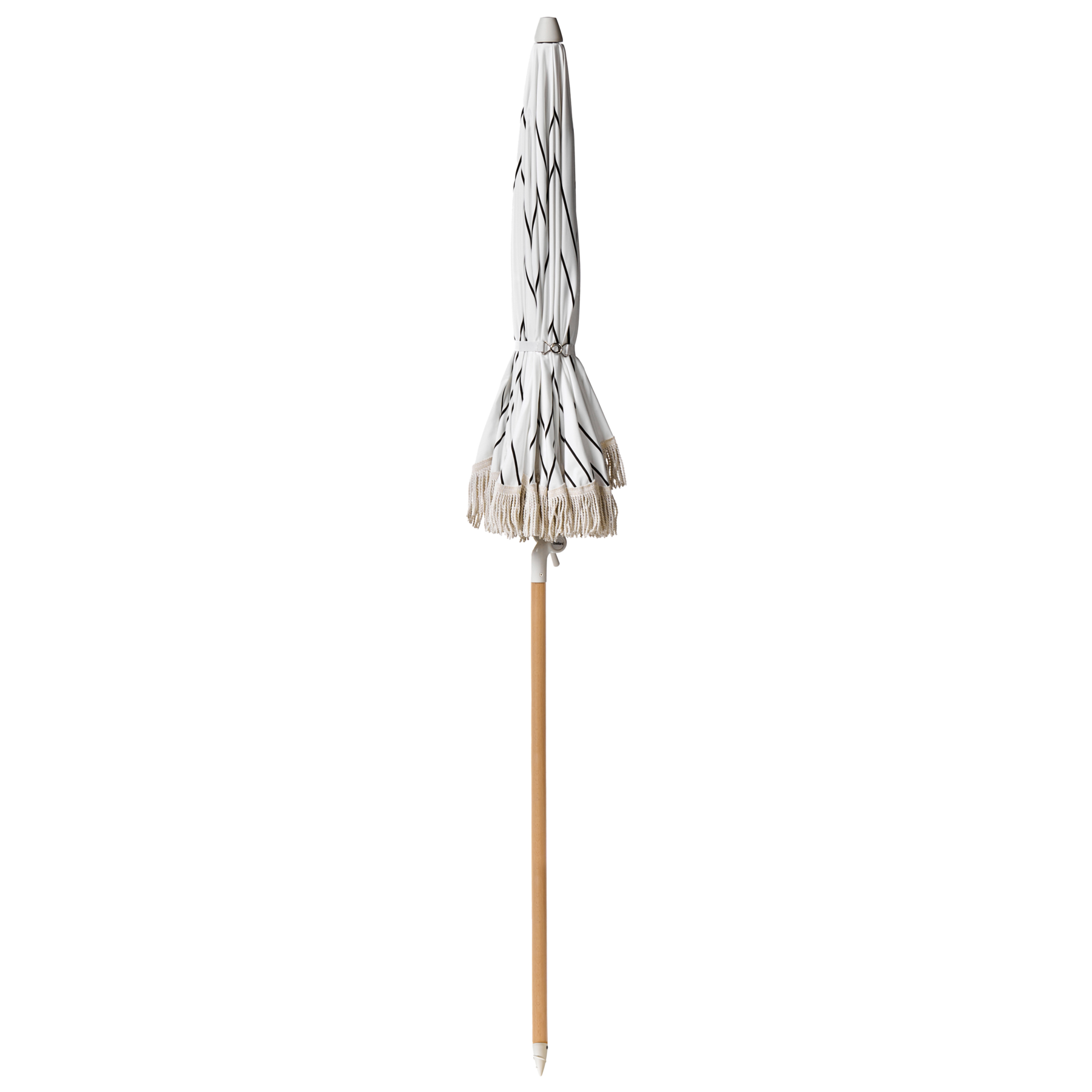 Beliani - MONDELLO - Tuinparasol - Zwart|Wit - Polyester