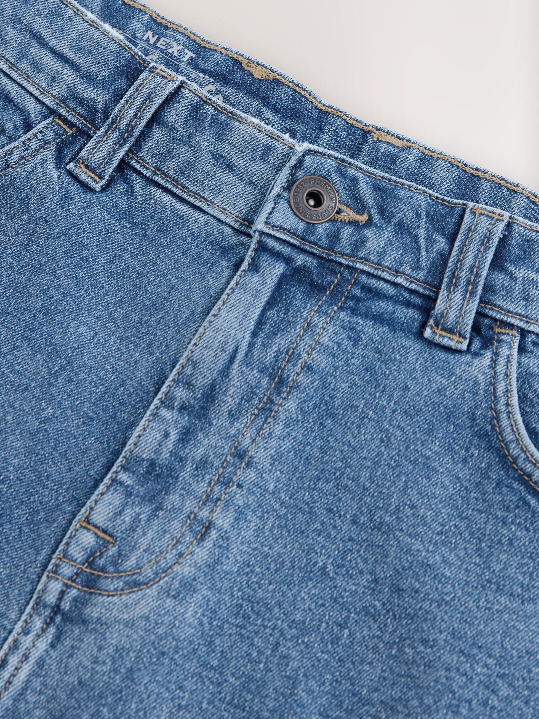 Lichtblauw - Slim Fit - Stretch denim short