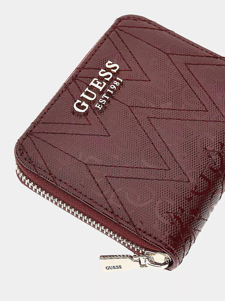 GUESS Geldbörse ADELARD Small dunkelrot