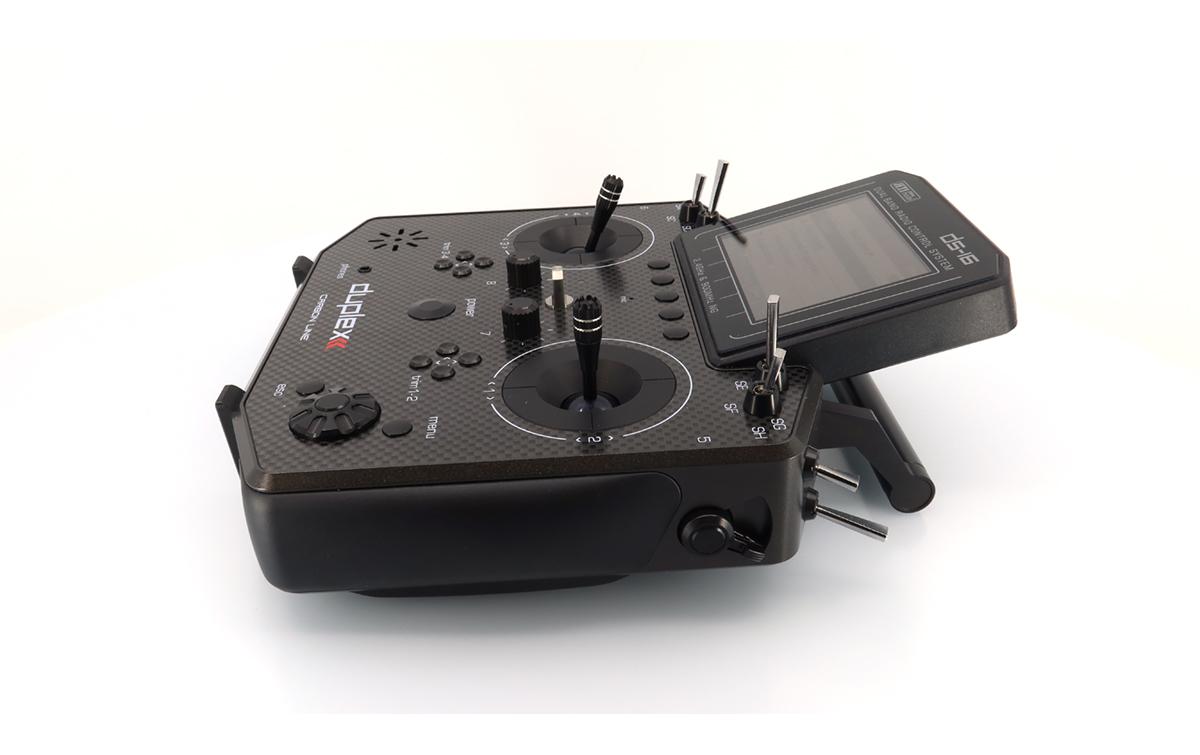 Fernsteuerung DS-16 II Carbon Line Schwarz mit R10 Empfänger<br>Professioneller Jeti Duplex 2.4 GHz Sender