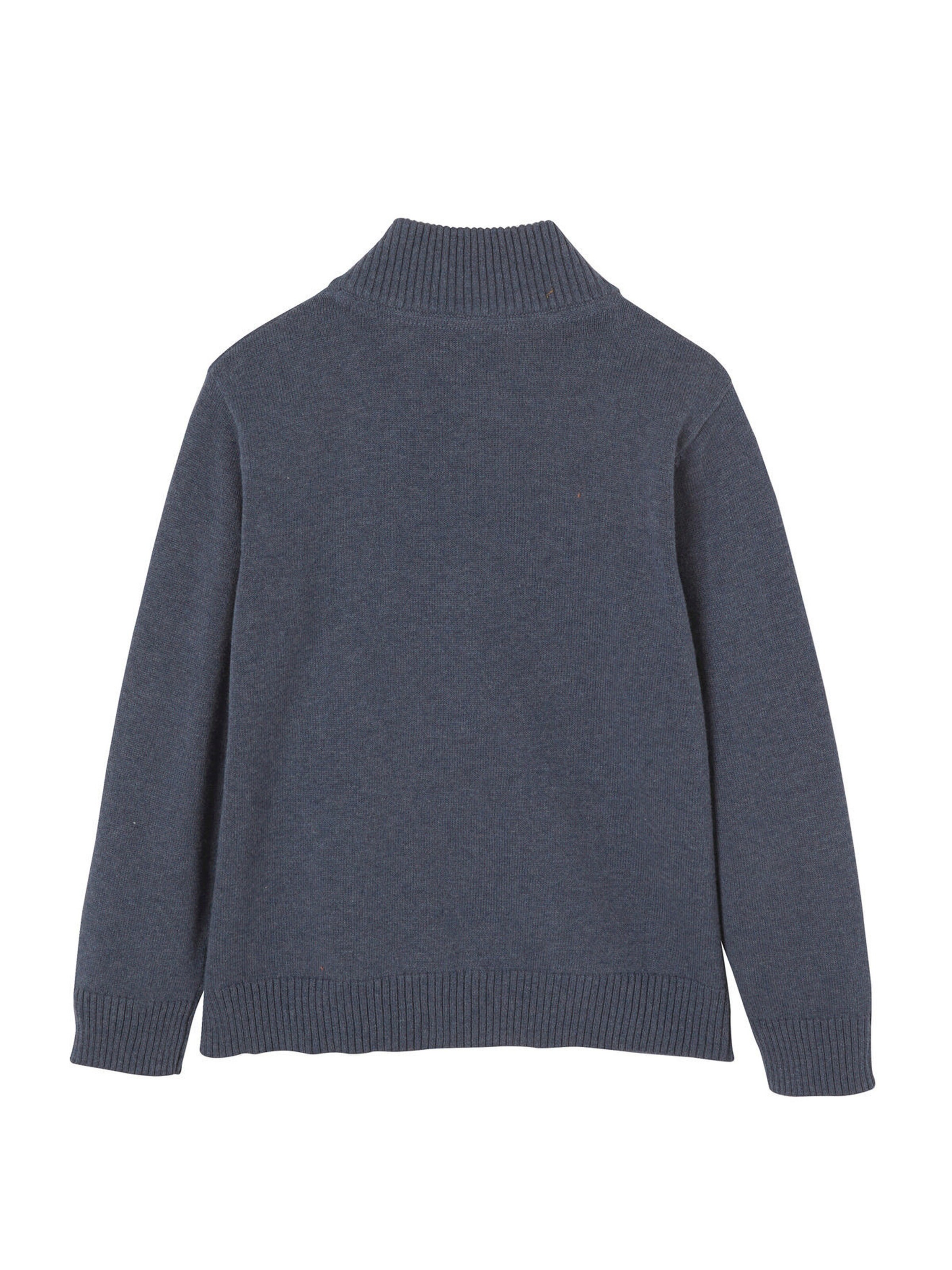 Vertbaudet Jungen Cardigan, Stehkragen blau meliert