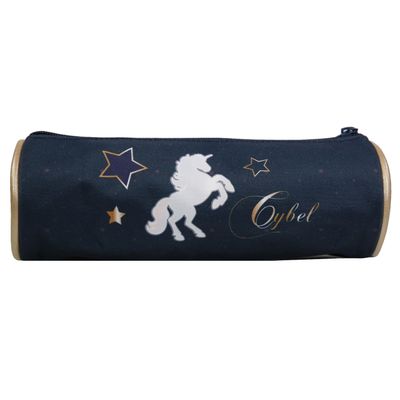 Trousse ronde Cybel - 1 compartiment - bleu marine - Bagtrotter