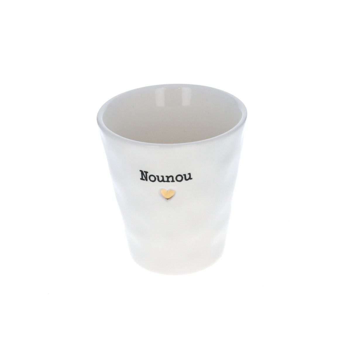 Tasse à café cœur doré 