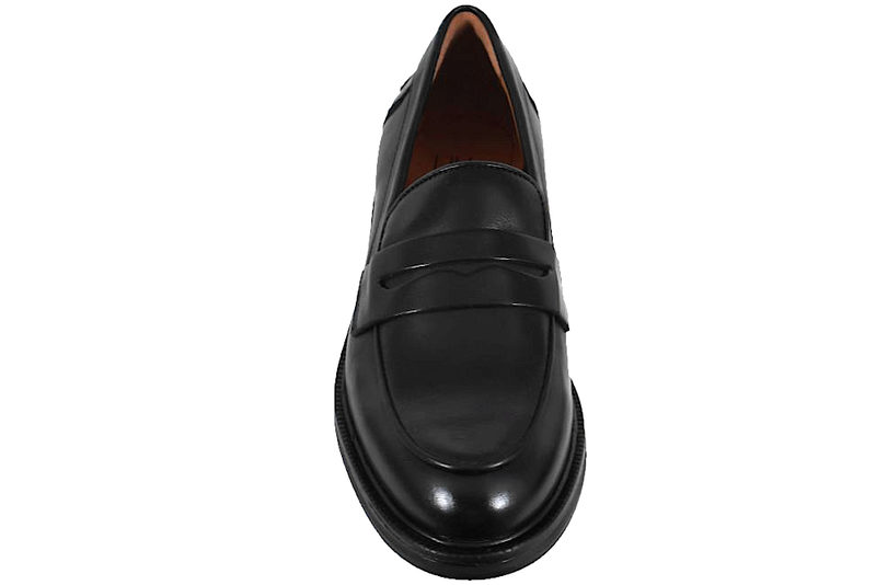 BILLI BI - CRUST SHINY LOAFERS I SORT GLAT SKIND