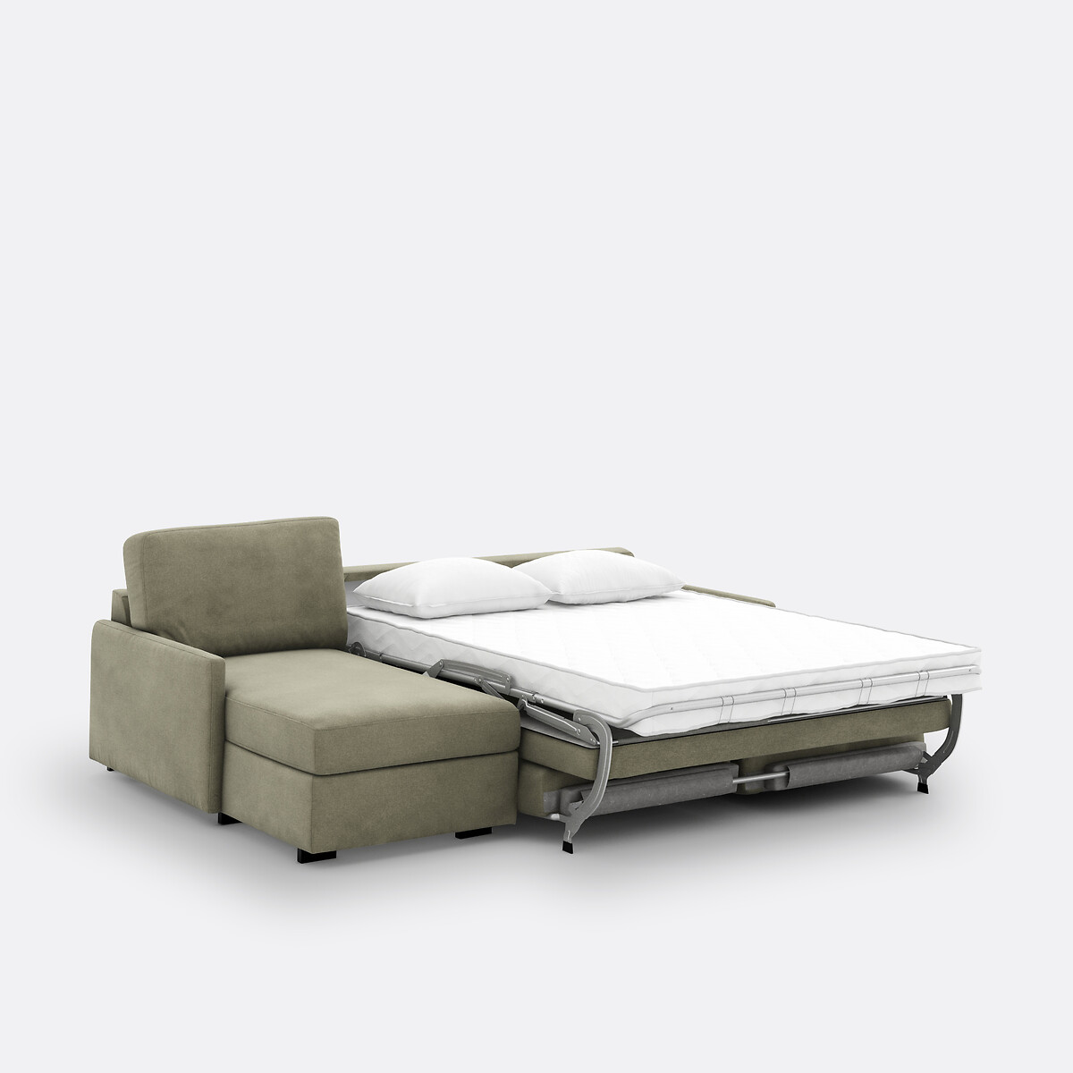 LA REDOUTE INTERIEURS<br>Sofá-cama de canto, tecido texturizado, espuma Marta