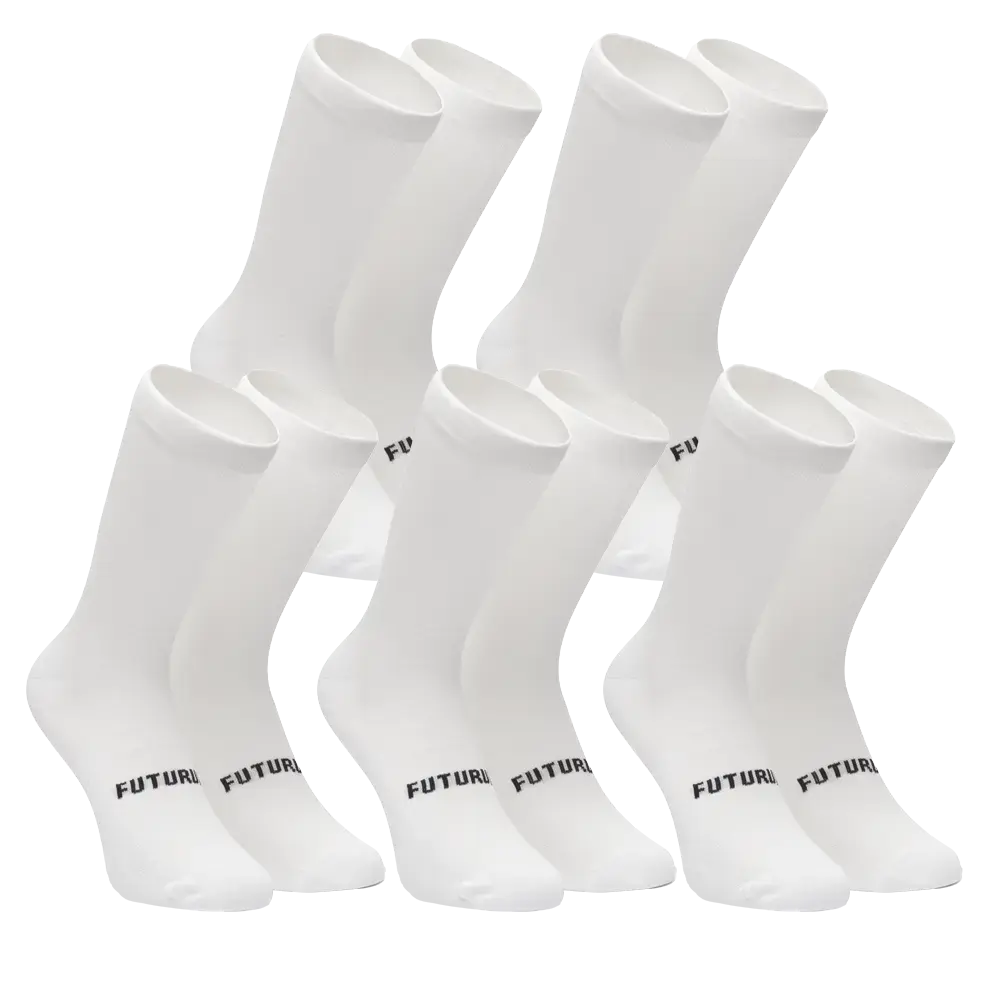 FUTURUM Lyocell 5-pack Fietssokken Wit
