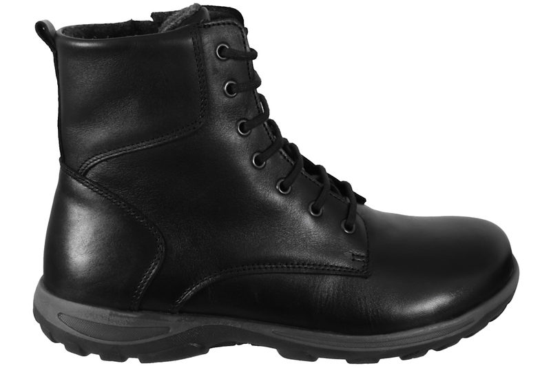 NEW FEET VINTERSTØVLE I SORT GLAT SKIND