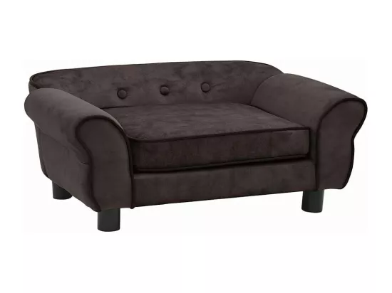 Canapé pour chien Marron 72x45x30 cm Peluche