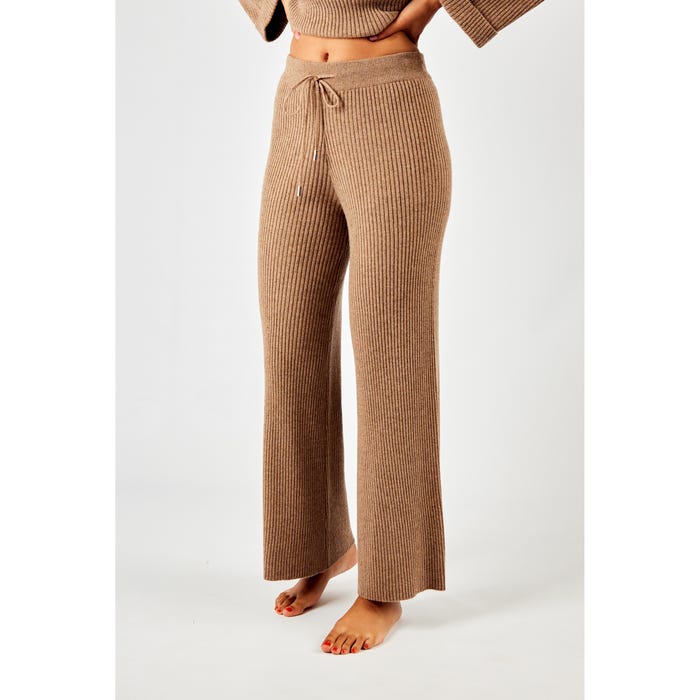 Veritas-Loungewear broek wijd ribbel