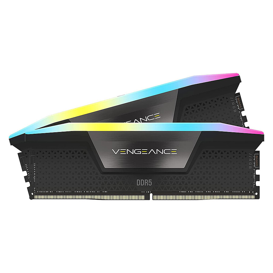Corsair Vengeance RGB Black - 2 x 32 Go (64 Go) - DDR5 5200 MHz - CL40
