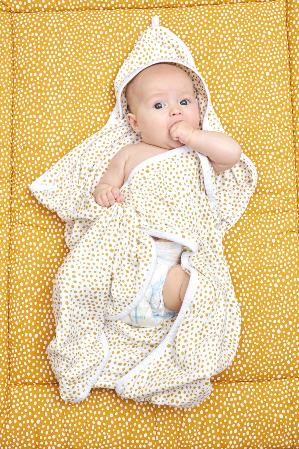 badcape - set van 2 Basic jersey Cheetah Honey Gold