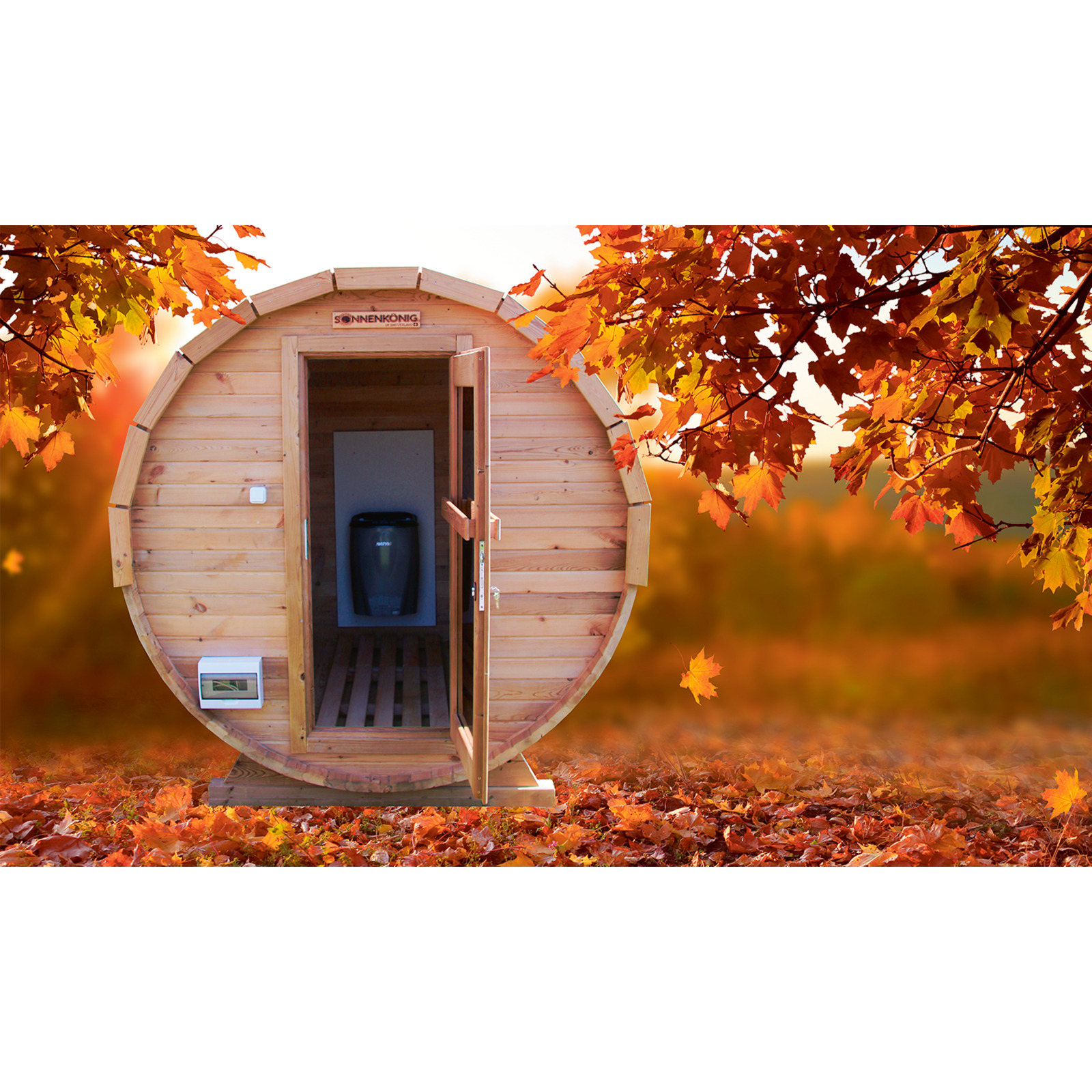 Sonnenkönig Fasssauna Thermo Pinie 6 Plätze