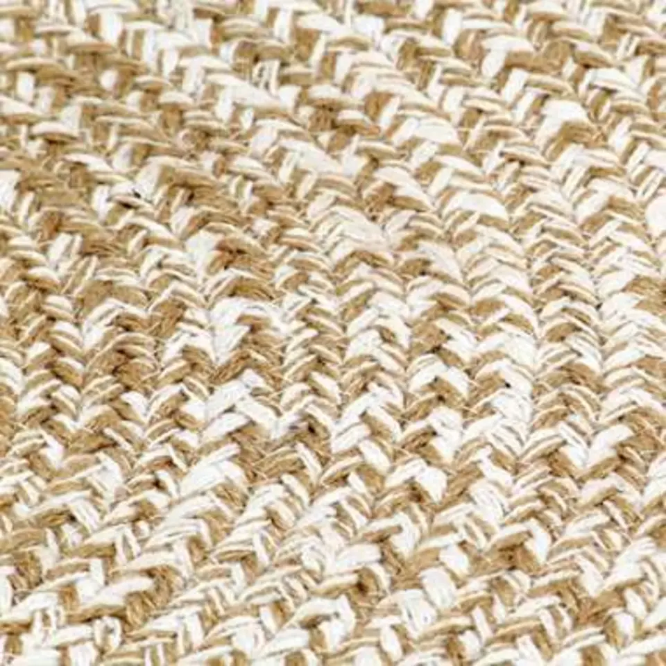 vidaXL - Tapijt - Wit - Jute