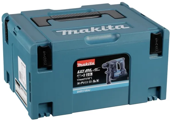 Makita DHR171RAJ - Roterende hammer - ledningfri - SDS-plus - 1.2 Joule - 2 batterier - 18 V