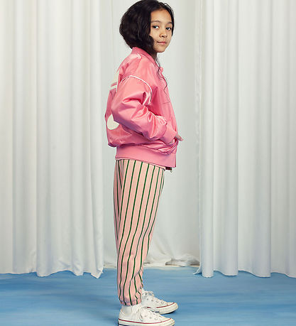Mini Rodini Jacke - Note Chenille Satin Baseball - Pink