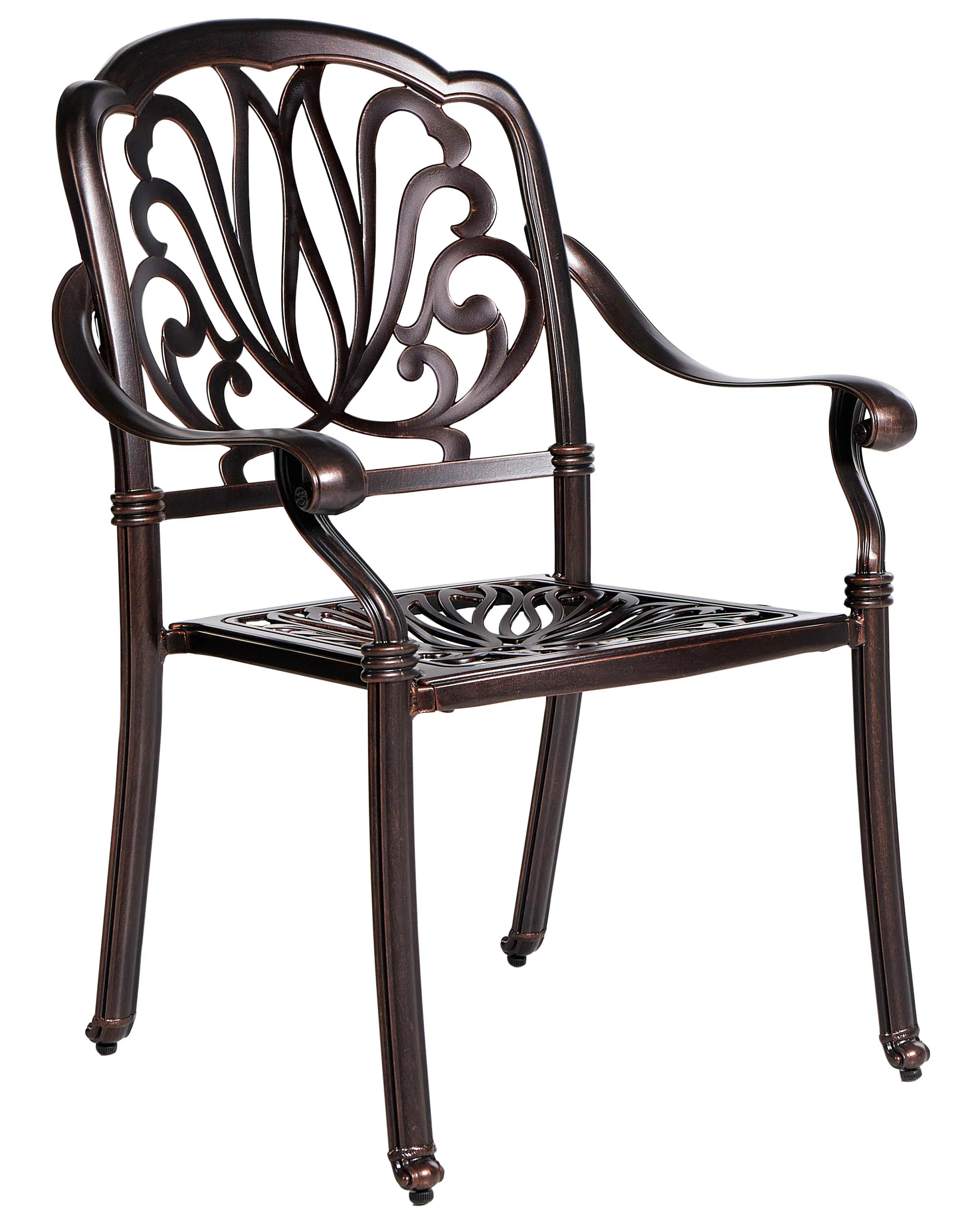 Set van 4 stoelen met zitkussen ANCONA Metaal Donkerbruin