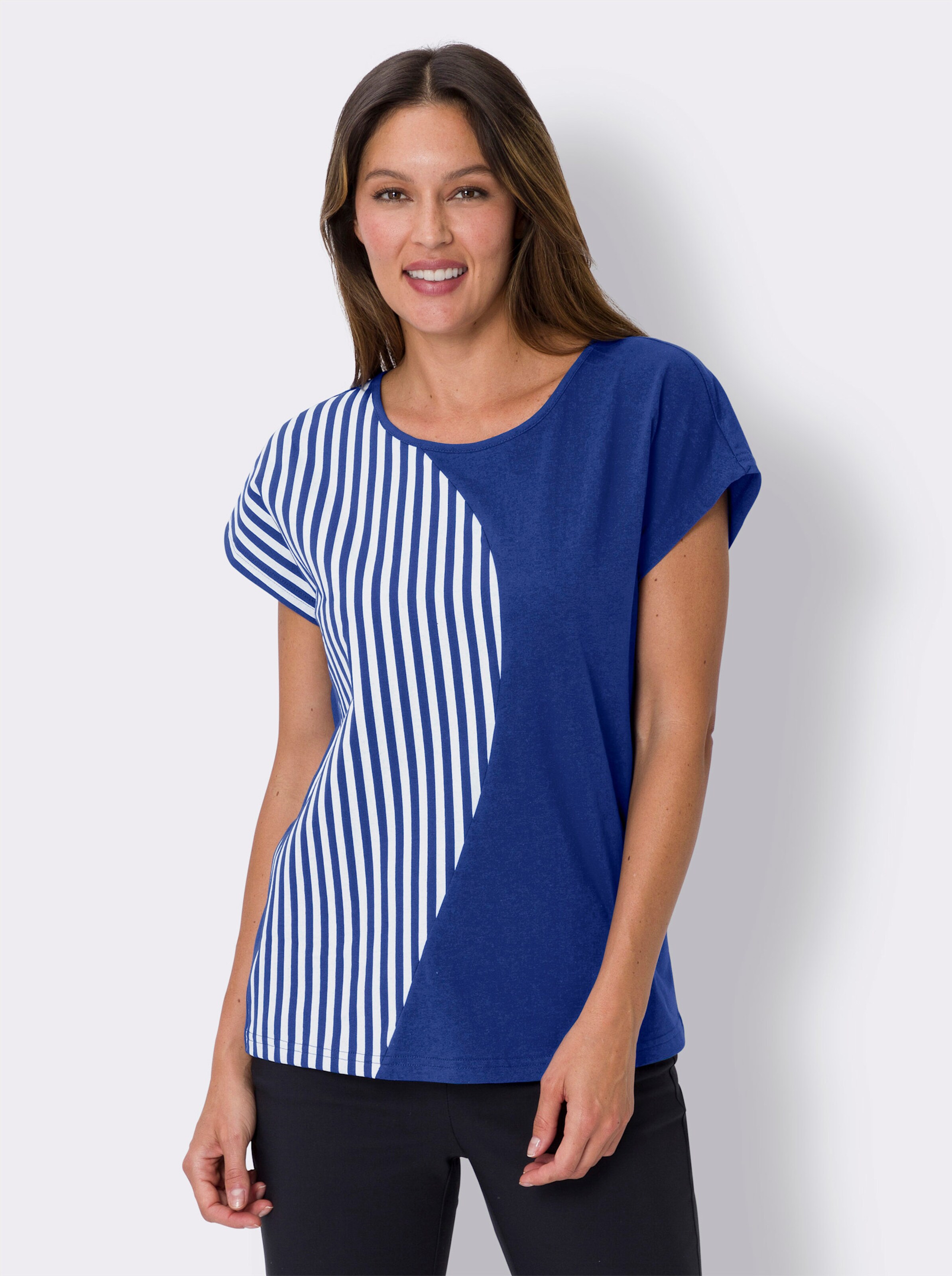 Streifenshirt aus reiner Baumwolle