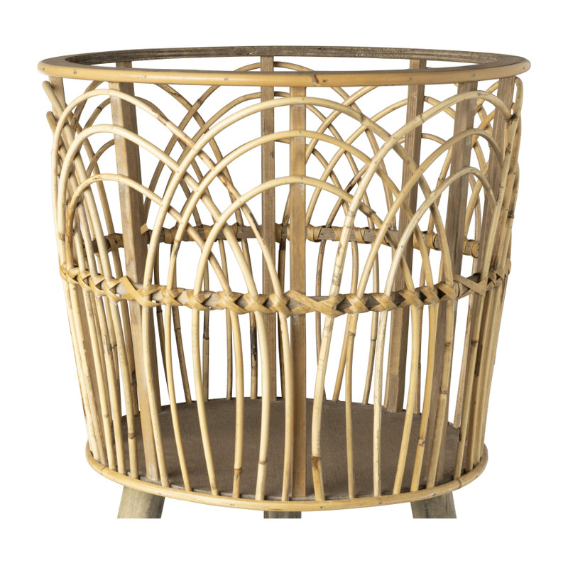 Rotan plantenbak - ø34x63 cm