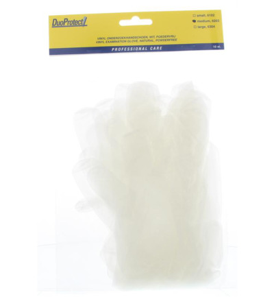 DuoProtect Handschoen vinyl poedervrij medium (10 stuks)