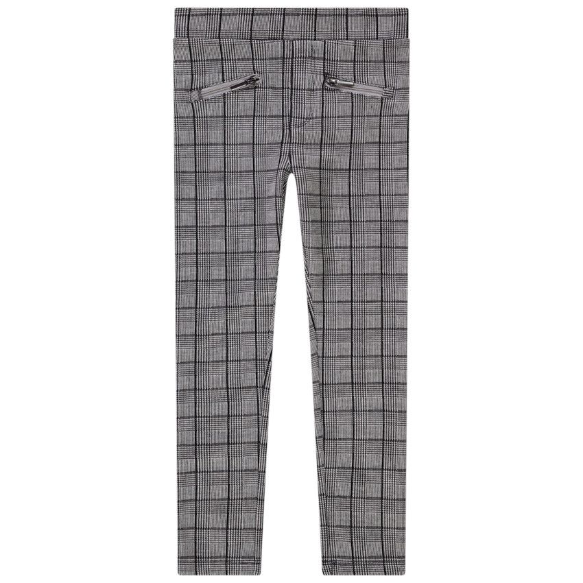 Jegging milano à carreaux pour fille - Noir