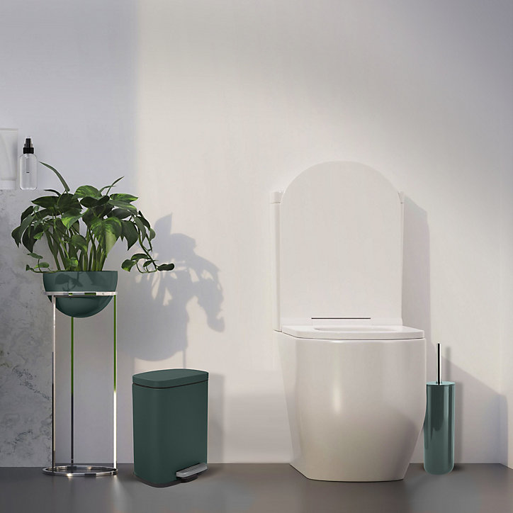 Pot et brosse WC, vert, Inagua MSV Spirella