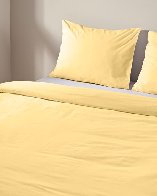 housse de couette en coton doux 200x200/220 jaune clair