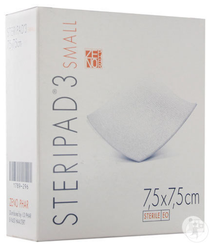 Steripad 3 Small 7,5x7,5cm Compresses Stériles 20 Compresses