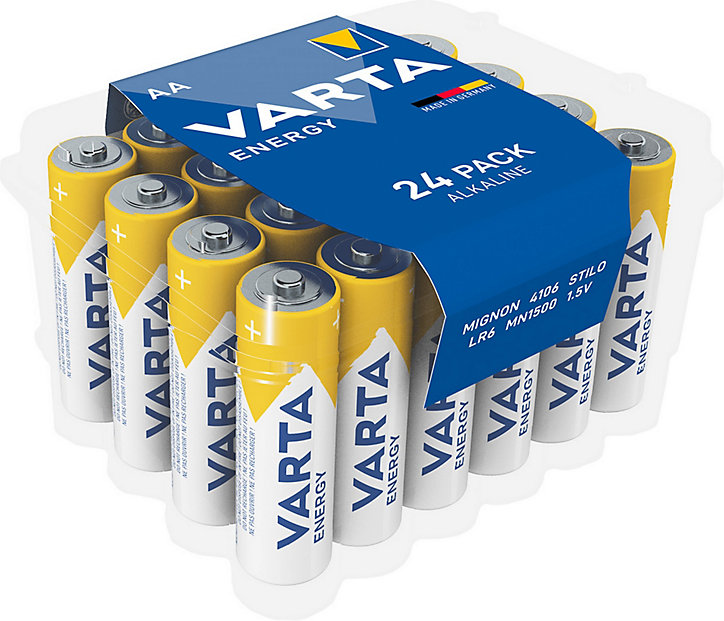 Pile alcaline AA (LR6) Varta, lot de 24