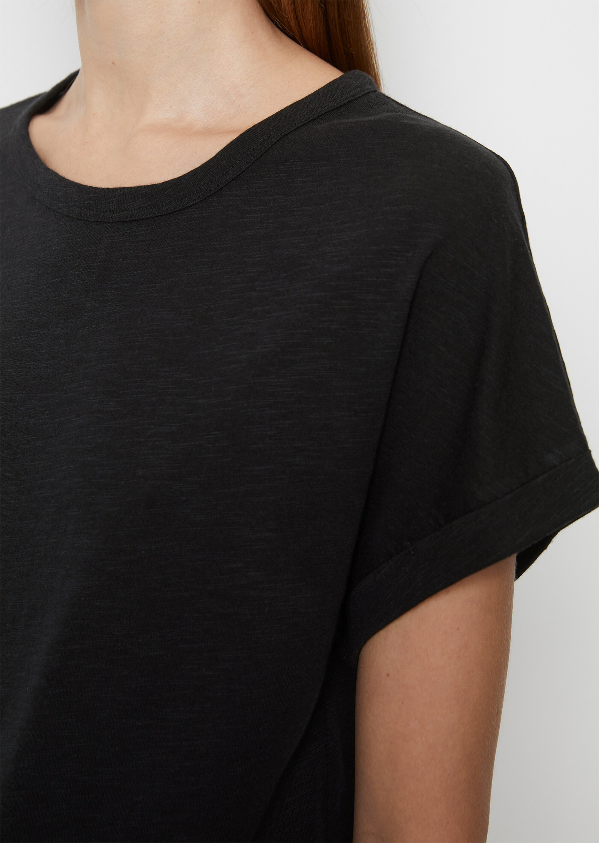 T-Shirt loose aus Slub-Jersey