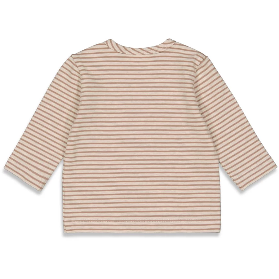 Feetje Langarmshirt Beary Nice Zand Melange