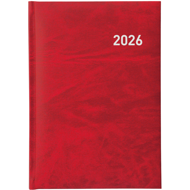 Biella Agenda 2026 Executive, A5, 1 Tag / Seite, rot