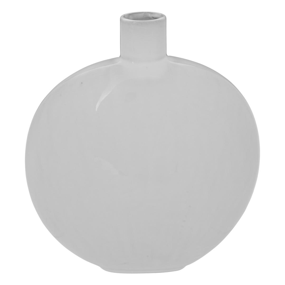 VASE CERAMIQUE REAC COLLECTIONNEUR BLANC H.23.5CM