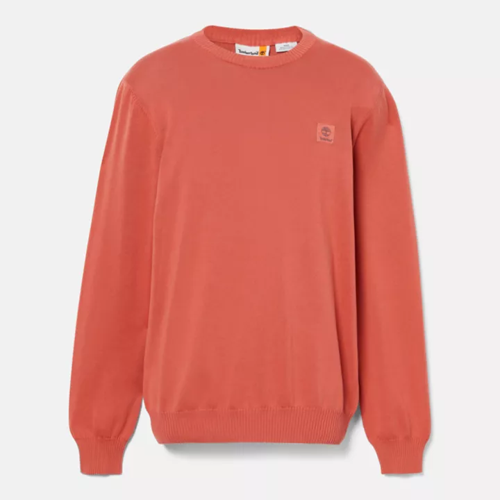 Pull teint en pièce pour homme en rouge