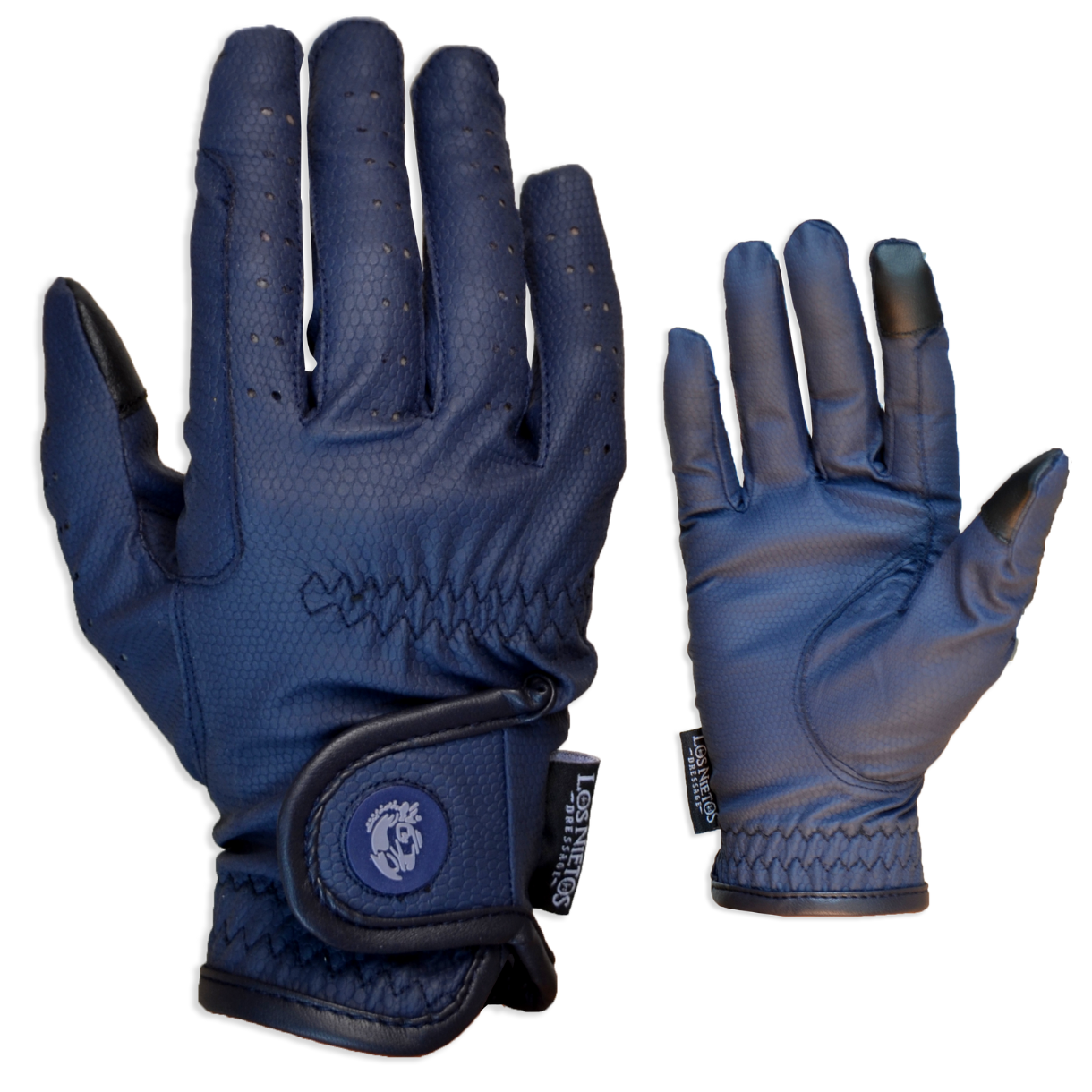 Luvas de Montaria Serino | Azul | Equipamento para Cavalos | Selaria Los Nietos | Tradição Artesanal