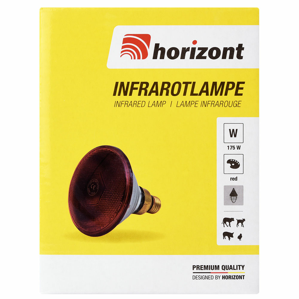 Ampoule infrarouge par 175 w rouge