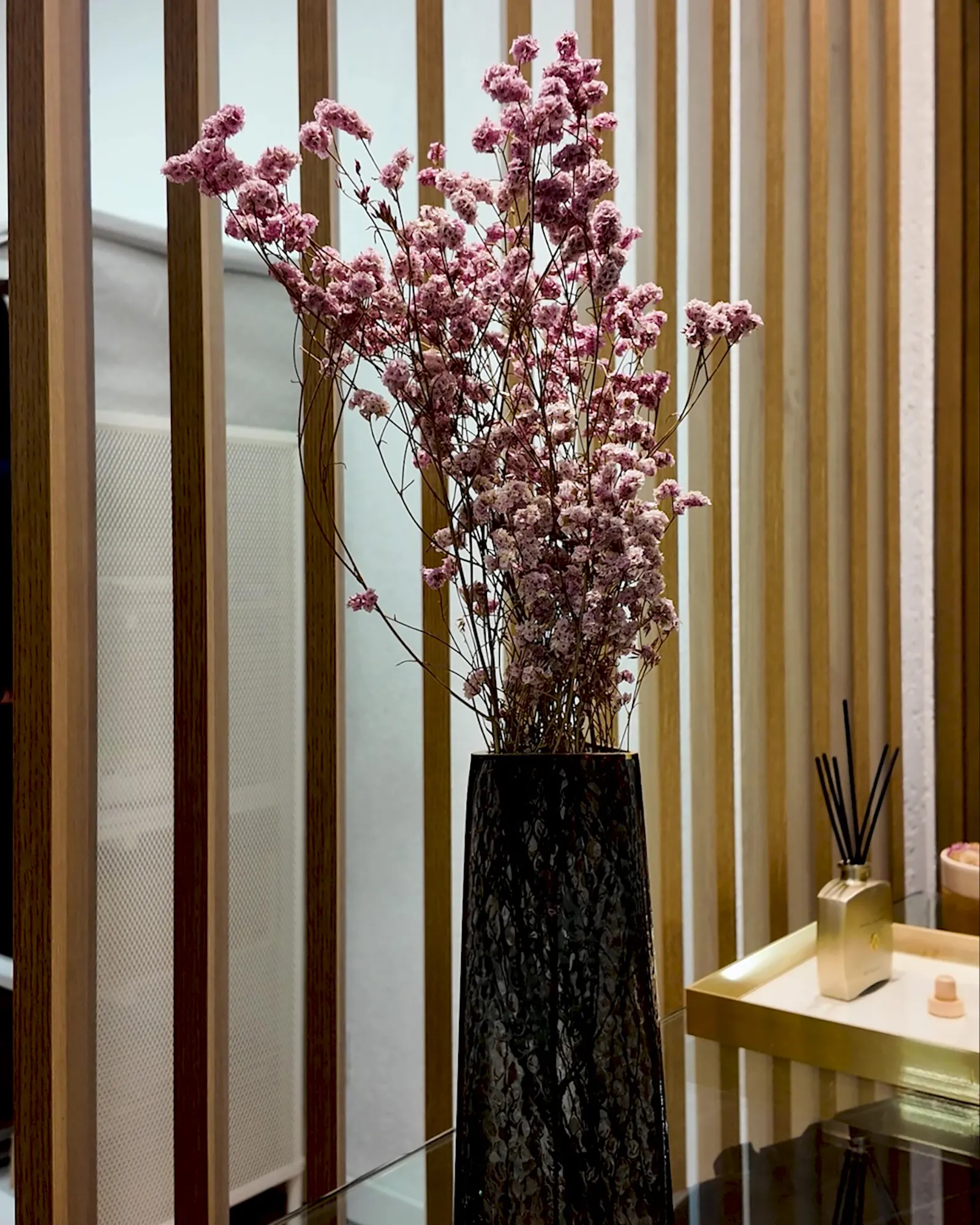 Bloemenvaas LILAIA Glas 27 cm Grijs