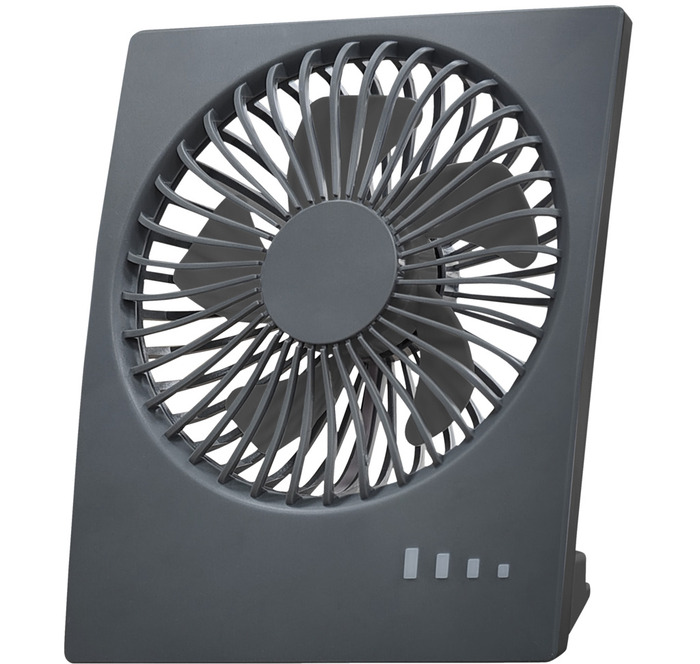 Ventilator m/batteri 5 W 2000 mAh - Grad