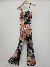 Palm paradise jumpsuit - zwart (verzenddatum 27 feb)