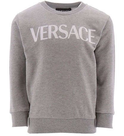 Versace Sweatshirt - Grau Meliert m. Weiß