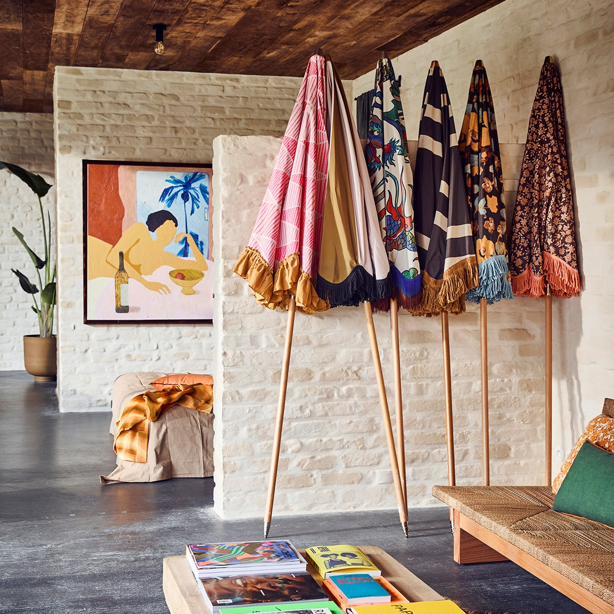 HKliving Parasol Ã 200 cm - Floral energy