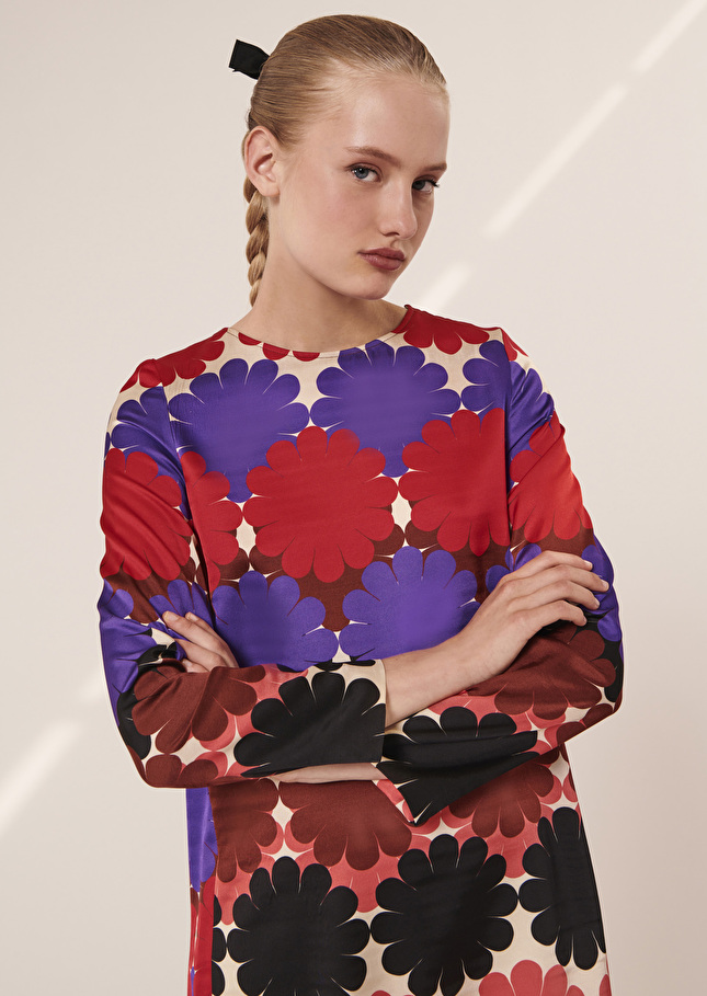 Robe Radaécru imprimée à fleurs