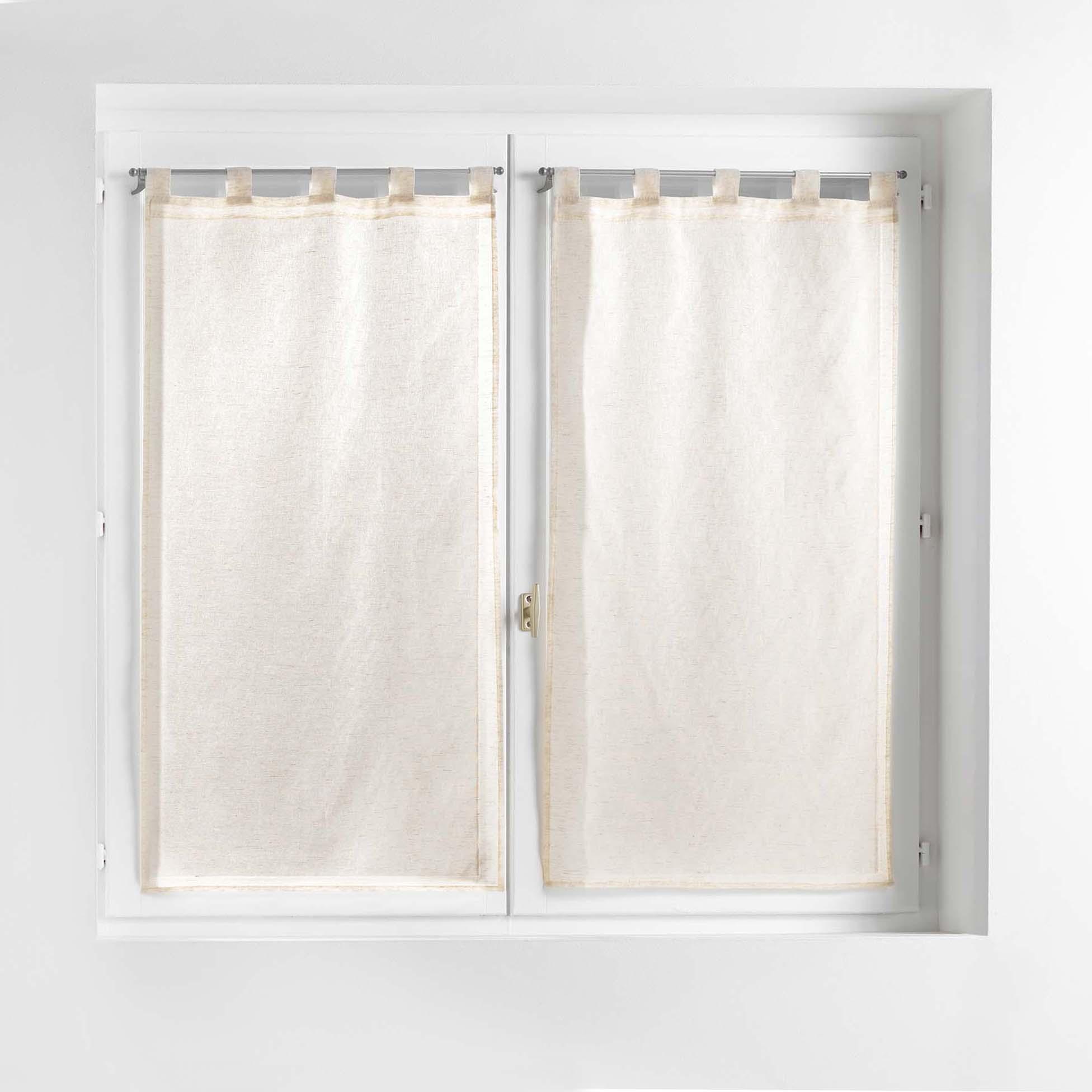 PAIRE DROITE PASSANTS 60X90CM EFFET LIN TISSE NORINE