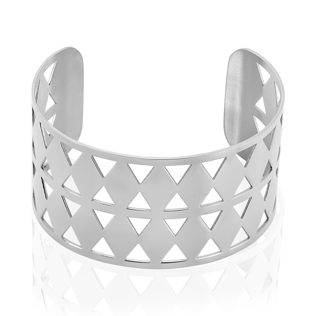 Bracelet Manchette Adaline Acier Blanc